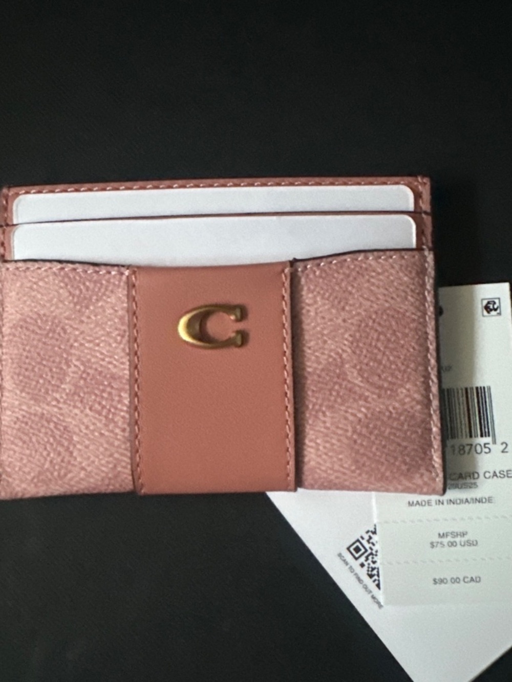 Coach Essential Card Case In Signature Canvas - Picture 6 of 7